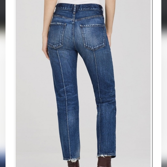 Citizens of Humanity GIA HIGH RISE ANKLE STRAIGHT LEG IN RESTLESS Size 27 Button - Picture 2 of 16